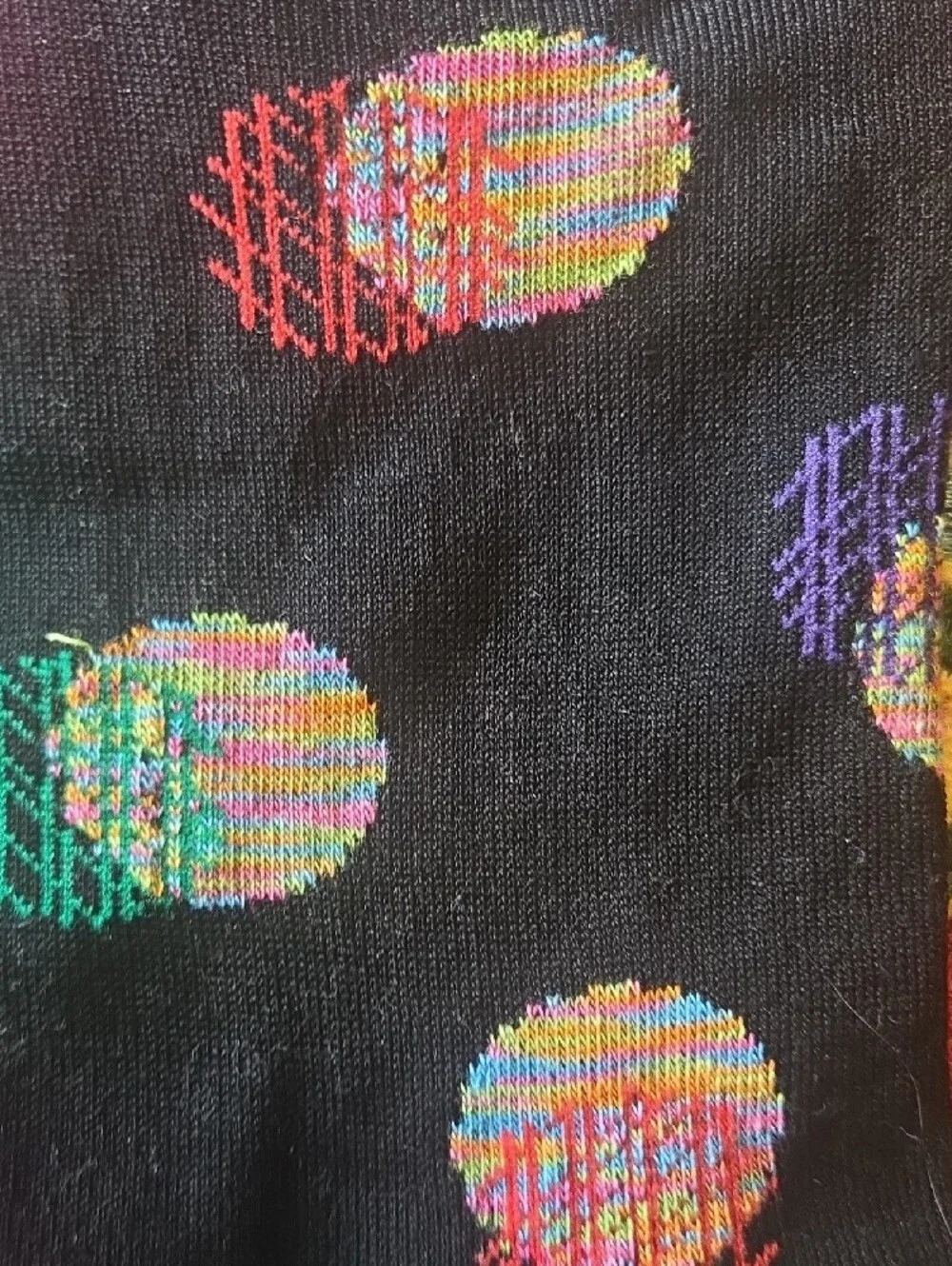 Bugatchi Black Polka Dot & Multicolor Striped Dress Socks - Two-Pairs